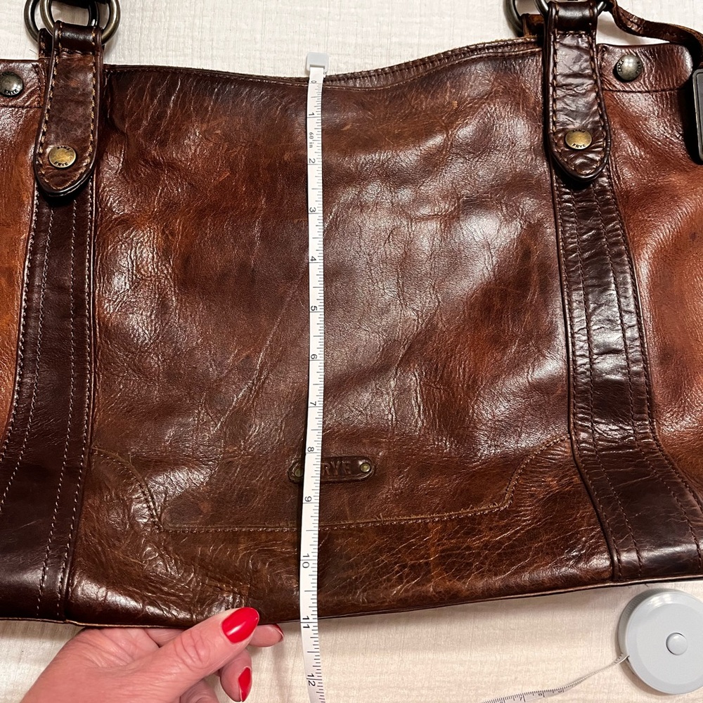 FRYE Melissa Purse or Tote Bag. Cognac Color - Picture 10 of 12